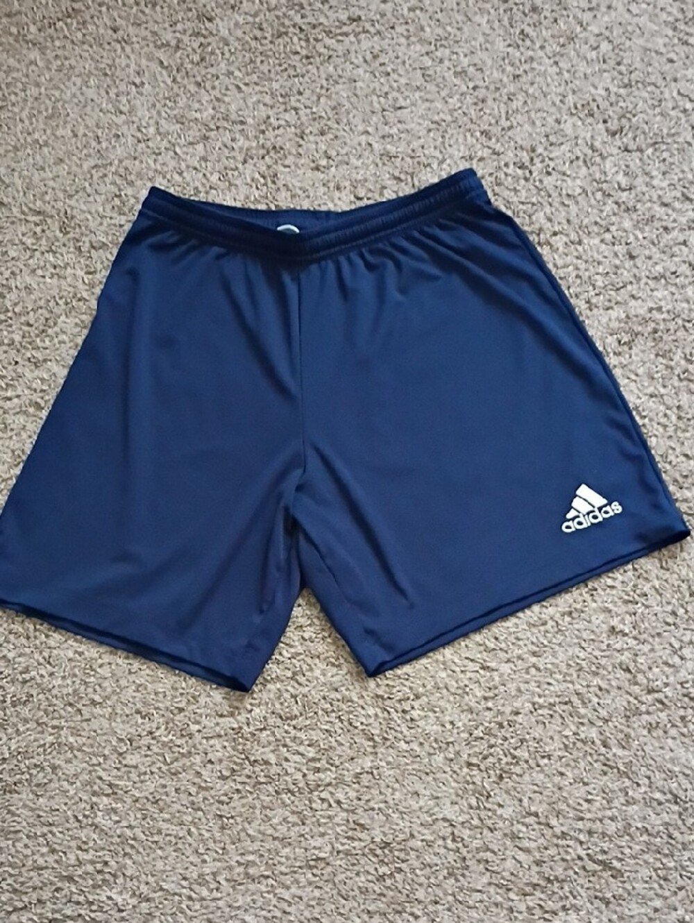 Adidas Navy Blue Men's Athletic Shorts with Logo